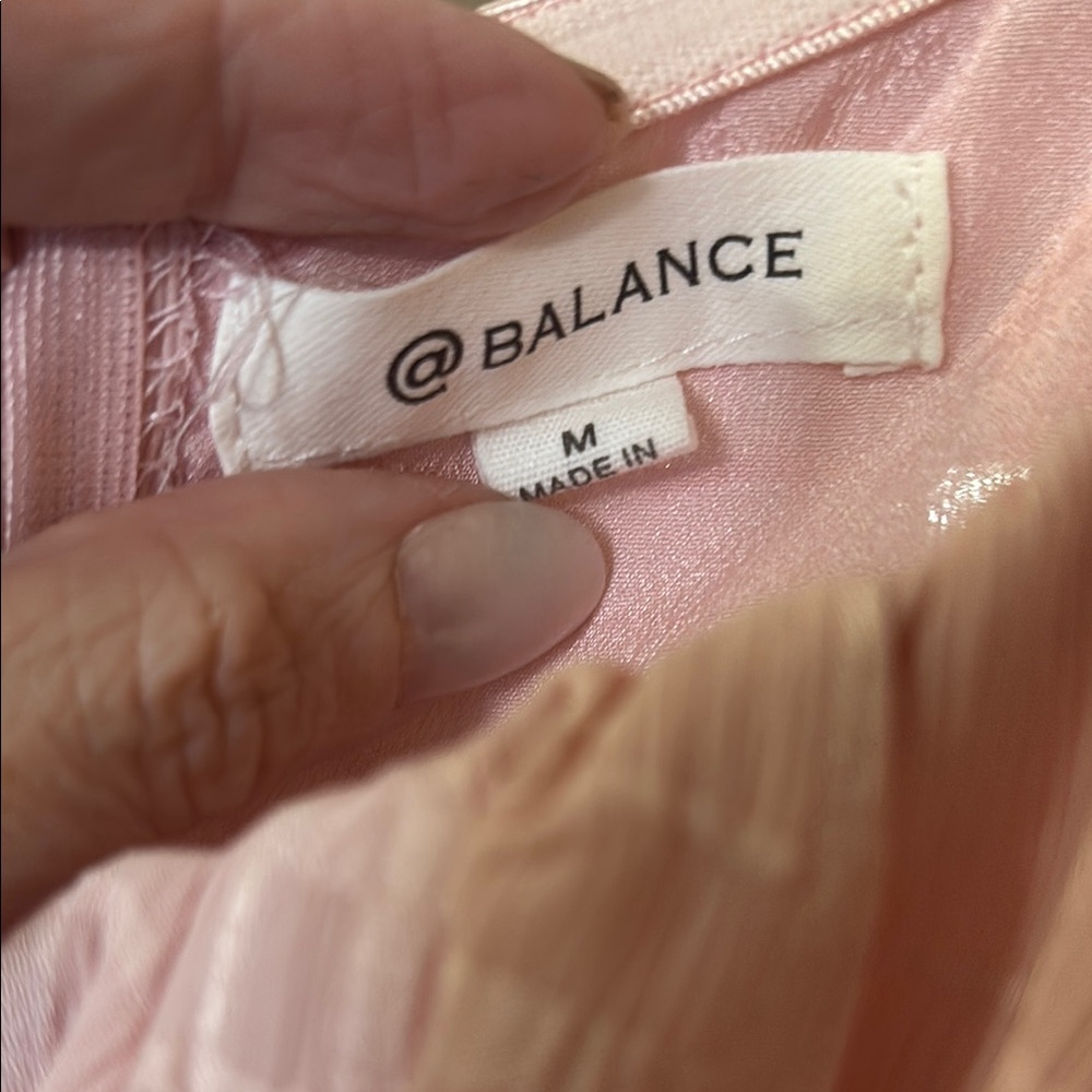 @Balance Pink Ruffled Romper - Picture 2 of 4